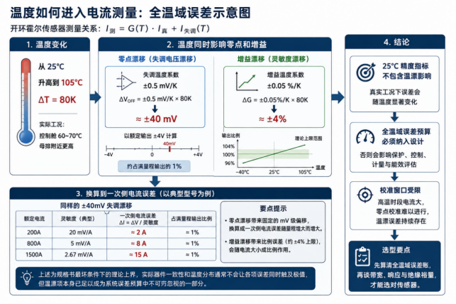 风机变流器舱里没有25℃：电流传感器选型为什么要先算全温域误差账