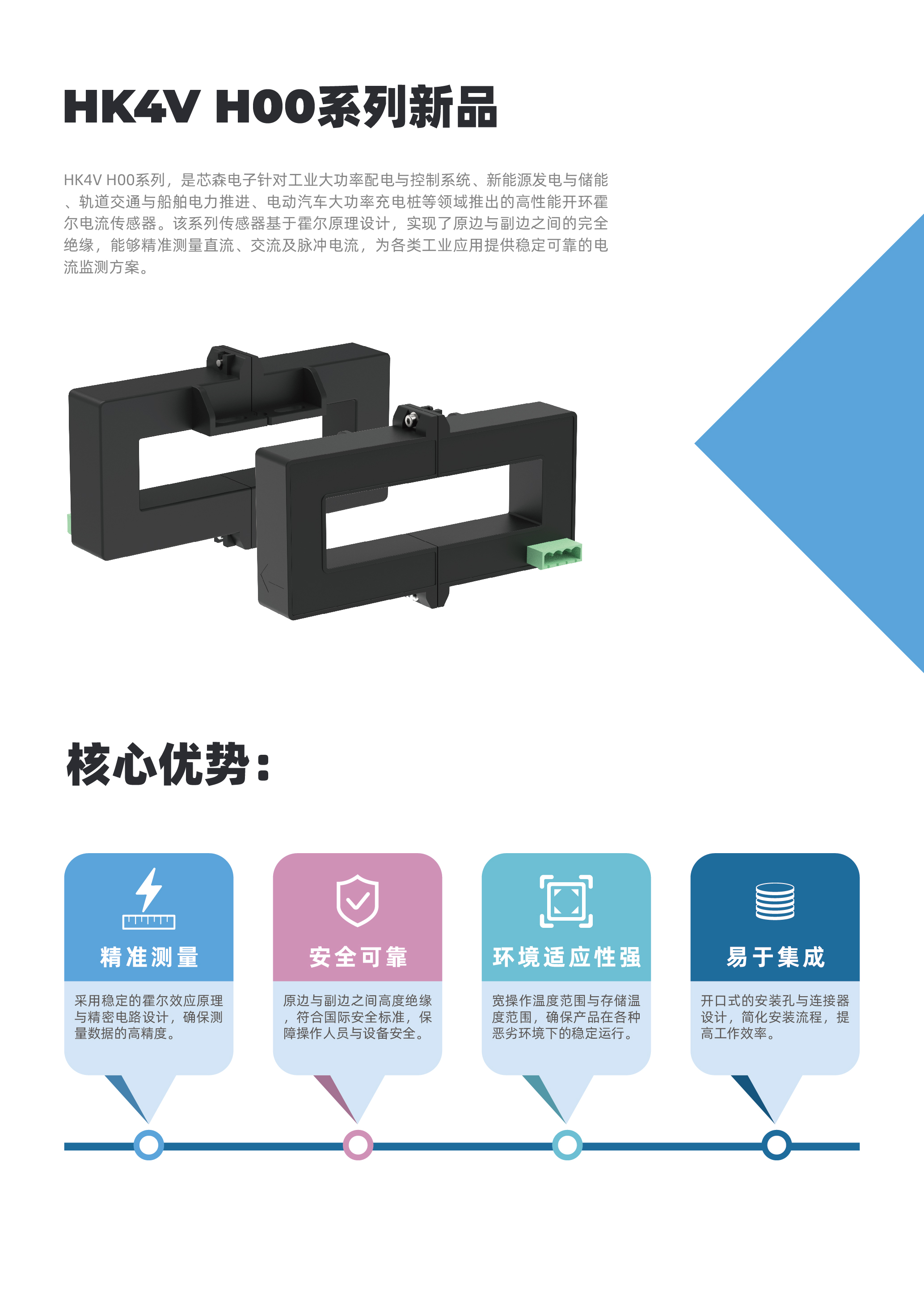 新品发布 | 5000A高强度电流双向测量，芯森HK4V H00系列高性能开环霍尔电流传感器上市